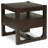 Ashley Furniture - BRECKINGTON END TABLE - Dark Brown Wood - Tables - Additional View 5