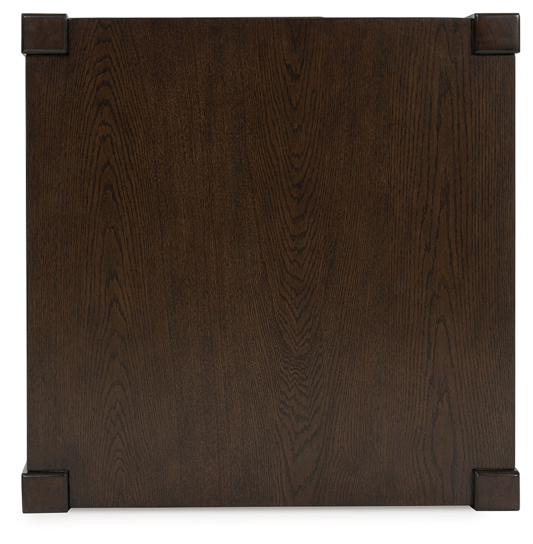 Ashley Furniture - BRECKINGTON END TABLE - Dark Brown Wood - Tables - Additional View 6