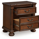 Ashley Furniture - LAVINTON NIGHTSTAND - Dark Brown Wood - Nightstands - Additional View 2