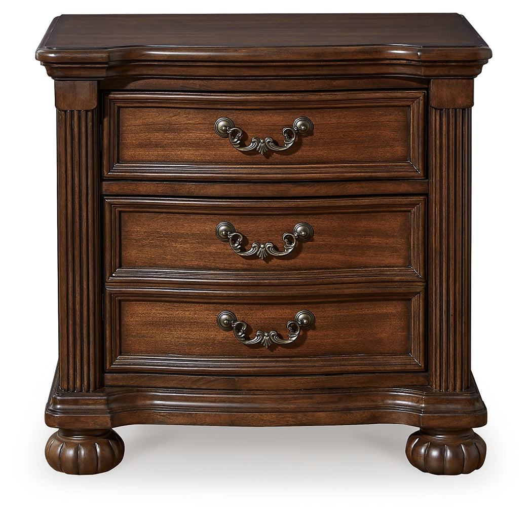 Ashley Furniture - LAVINTON NIGHTSTAND - Dark Brown Wood - Nightstands - Additional View 3