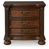 Ashley Furniture - LAVINTON NIGHTSTAND - Dark Brown Wood - Nightstands - Additional View 3