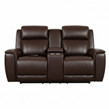Eraqus Leather Power Console Loveseat With Immersive Audio