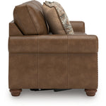 Ashley Furniture - Shadsburne Queen Sofa Sleeper - Earth - Dark Brown Faux Leather - Sofas - Additional View 4