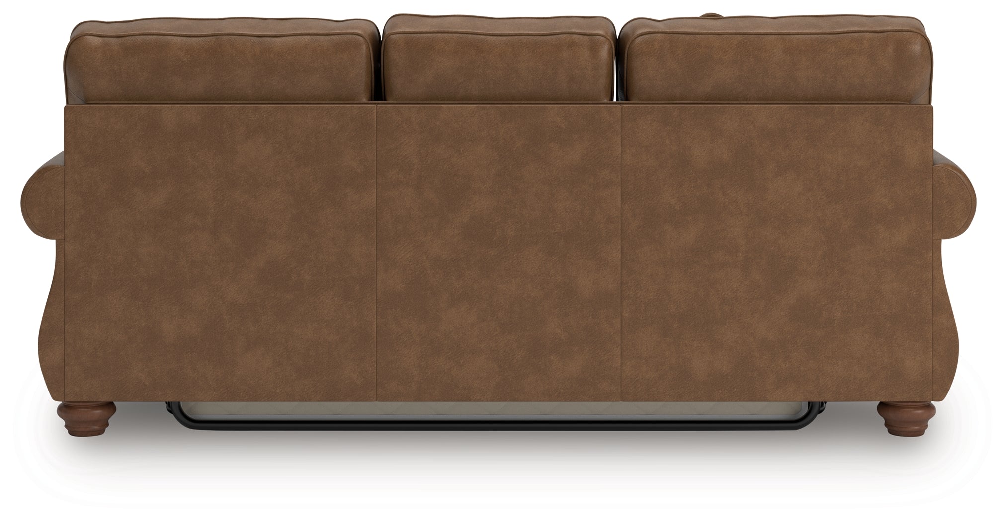 Ashley Furniture - Shadsburne Queen Sofa Sleeper - Earth - Dark Brown Faux Leather - Sofas - Additional View 5