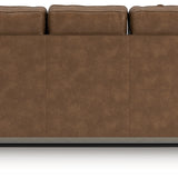 Ashley Furniture - Shadsburne Queen Sofa Sleeper - Earth - Dark Brown Faux Leather - Sofas - Additional View 5
