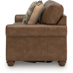 Ashley Furniture - Shadsburne Queen Sofa Sleeper - Earth - Dark Brown Faux Leather - Sofas - Additional View 6