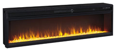 Ashley Furniture - ENTERTAINMENT ACCESSORIES WIDE FIREPLACE INSERT - Black Metal - Fireplace Inserts