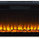 Ashley Furniture - ENTERTAINMENT ACCESSORIES WIDE FIREPLACE INSERT - Black Metal - Fireplace Inserts - Additional View 2