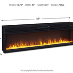 Ashley Furniture - ENTERTAINMENT ACCESSORIES WIDE FIREPLACE INSERT - Black Metal - Fireplace Inserts - Additional View 3