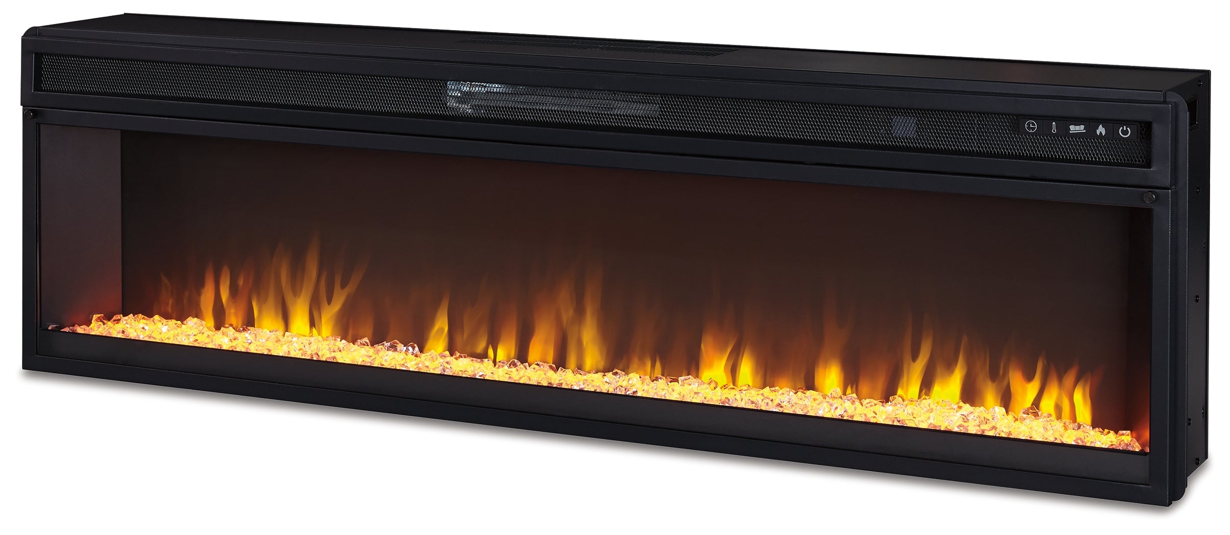 Ashley Furniture - ENTERTAINMENT ACCESSORIES WIDE FIREPLACE INSERT - Black Metal - Fireplace Inserts - Additional View 4