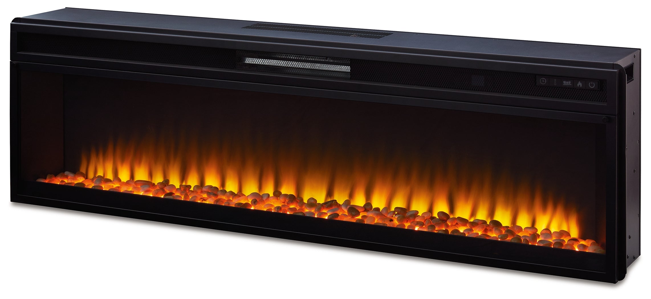 Ashley Furniture - ENTERTAINMENT ACCESSORIES WIDE FIREPLACE INSERT - Black Metal - Fireplace Inserts - Additional View 6
