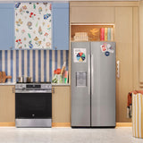 GE FINGERPRINT RESISTANT STAINLESS 28CU SIDE BY SIDE REFRIGERATOR WITH DISPENSER AND LED WALL - Pearl Silver - Refrigerators - Additional View 31