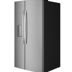 GE FINGERPRINT RESISTANT STAINLESS 28CU SIDE BY SIDE REFRIGERATOR WITH DISPENSER AND LED WALL - Pearl Silver - Refrigerators - Additional View 3