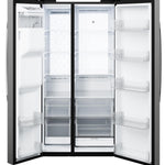 GE FINGERPRINT RESISTANT STAINLESS 28CU SIDE BY SIDE REFRIGERATOR WITH DISPENSER AND LED WALL - Pearl Silver - Refrigerators - Additional View 4