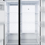 GE FINGERPRINT RESISTANT STAINLESS 28CU SIDE BY SIDE REFRIGERATOR WITH DISPENSER AND LED WALL - Pearl Silver - Refrigerators - Additional View 6
