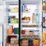 GE FINGERPRINT RESISTANT STAINLESS 28CU SIDE BY SIDE REFRIGERATOR WITH DISPENSER AND LED WALL - Pearl Silver - Refrigerators - Additional View 7