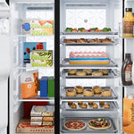 GE FINGERPRINT RESISTANT STAINLESS 28CU SIDE BY SIDE REFRIGERATOR WITH DISPENSER AND LED WALL - Pearl Silver - Refrigerators - Additional View 8
