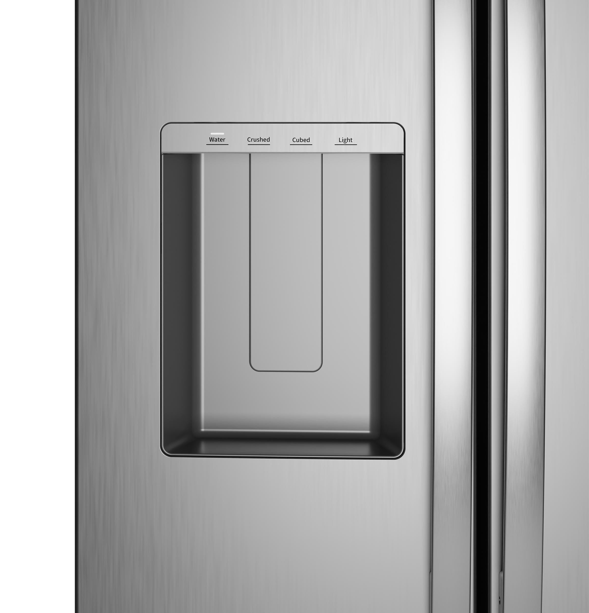 GE FINGERPRINT RESISTANT STAINLESS 28CU SIDE BY SIDE REFRIGERATOR WITH DISPENSER AND LED WALL - Pearl Silver - Refrigerators - Additional View 9