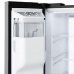 GE FINGERPRINT RESISTANT STAINLESS 28CU SIDE BY SIDE REFRIGERATOR WITH DISPENSER AND LED WALL - Pearl Silver - Refrigerators - Additional View 10