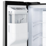 GE FINGERPRINT RESISTANT STAINLESS 28CU SIDE BY SIDE REFRIGERATOR WITH DISPENSER AND LED WALL - Pearl Silver - Refrigerators - Additional View 10
