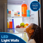 GE FINGERPRINT RESISTANT STAINLESS 28CU SIDE BY SIDE REFRIGERATOR WITH DISPENSER AND LED WALL - Pearl Silver - Refrigerators - Additional View 12