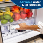 GE FINGERPRINT RESISTANT STAINLESS 28CU SIDE BY SIDE REFRIGERATOR WITH DISPENSER AND LED WALL - Pearl Silver - Refrigerators - Additional View 24