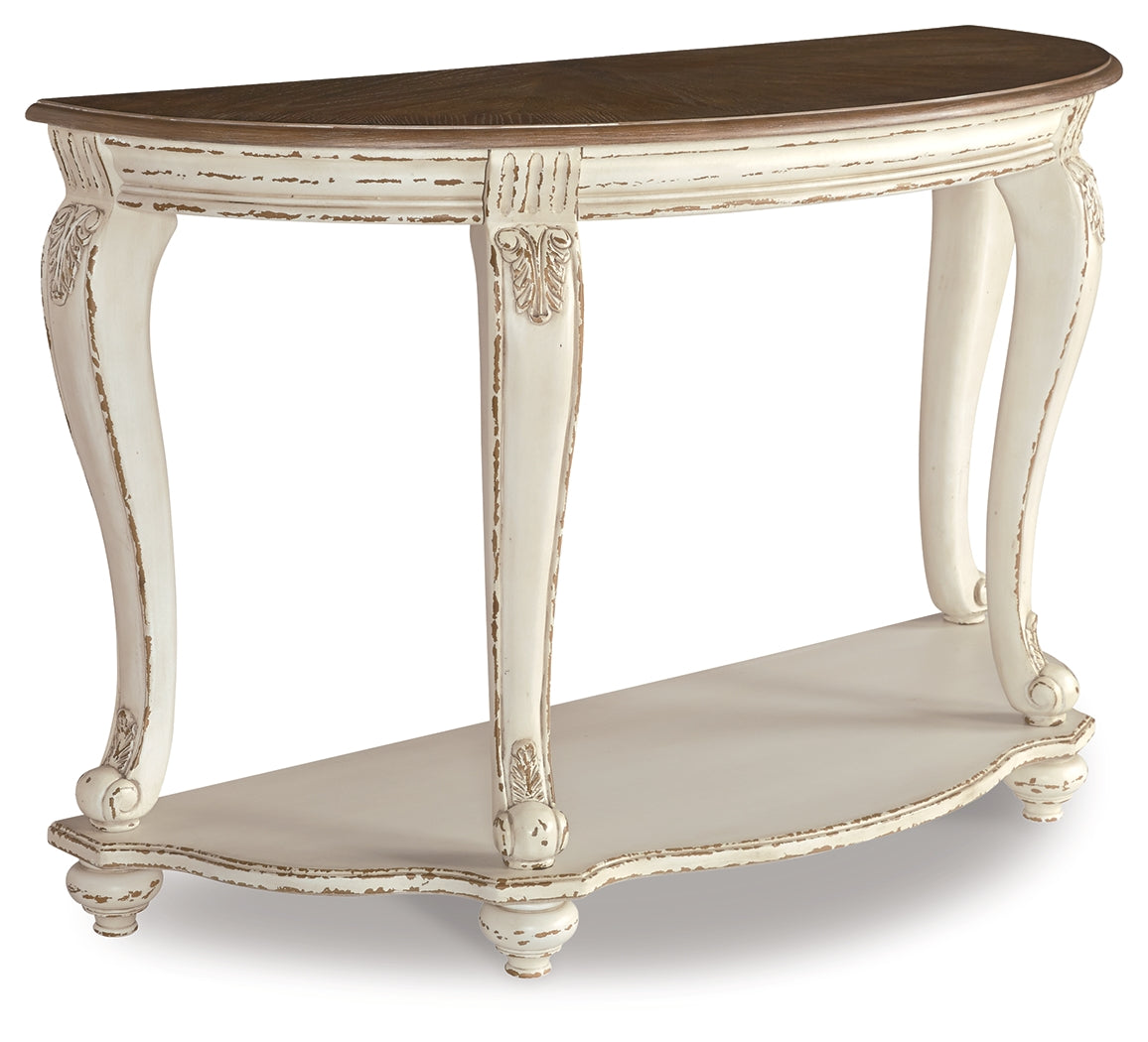 Ashley Furniture - REALYN SOFA TABLE - Light Brown Wood - Tables