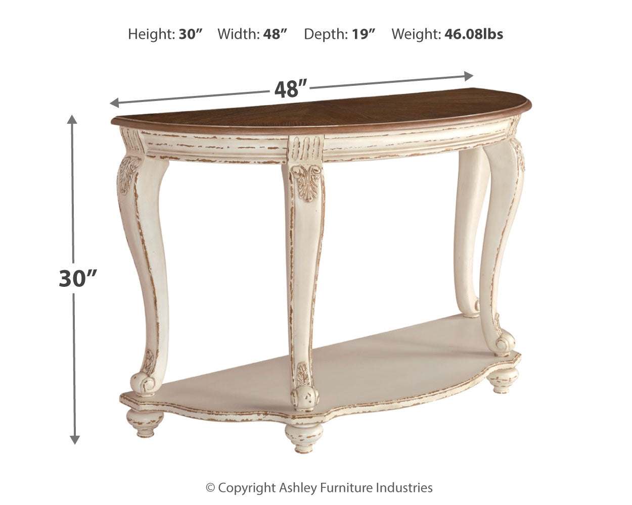 Ashley Furniture - REALYN SOFA TABLE - Light Brown Wood - Tables - Additional View 3