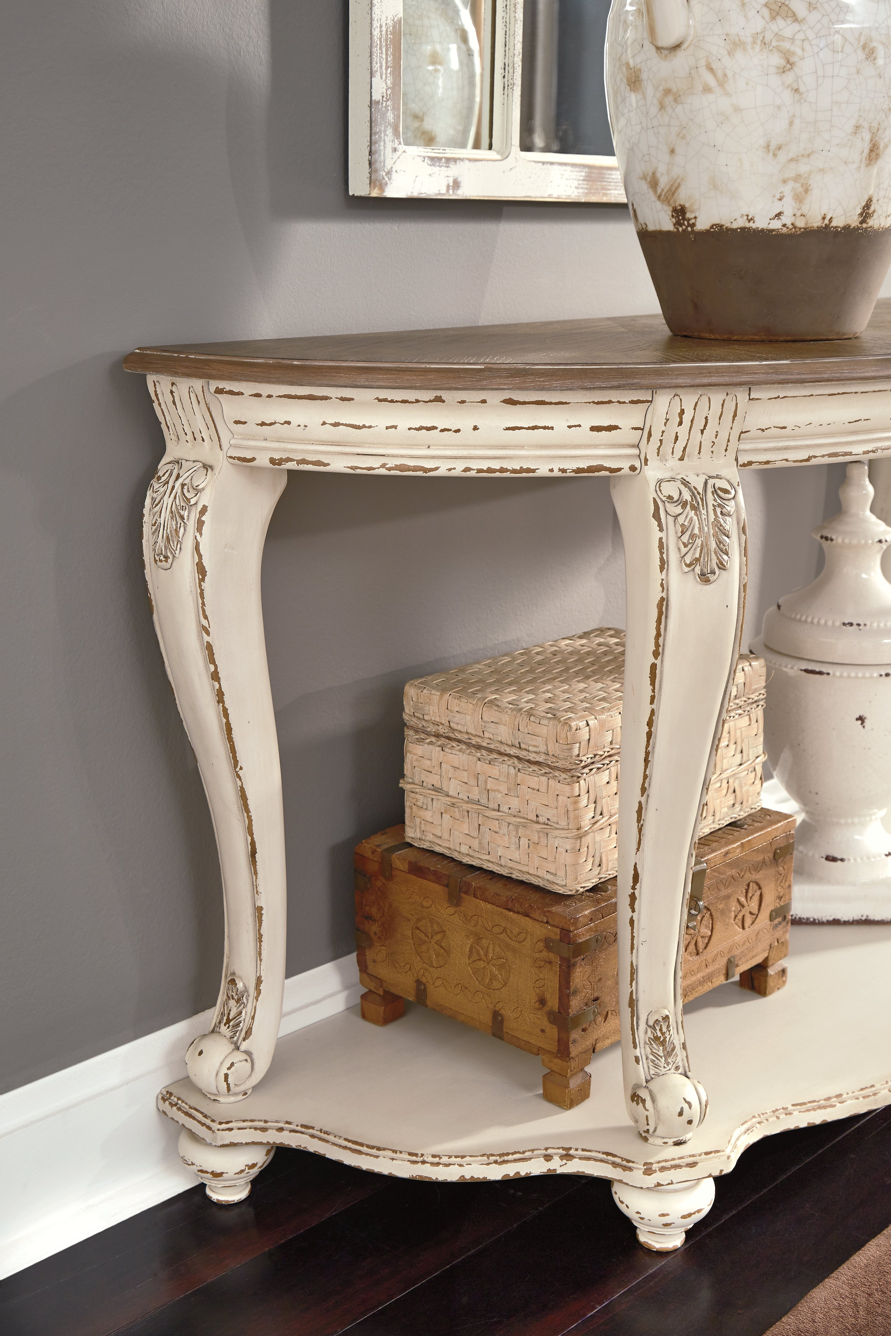 Ashley Furniture - REALYN SOFA TABLE - Light Brown Wood - Tables - Additional View 6