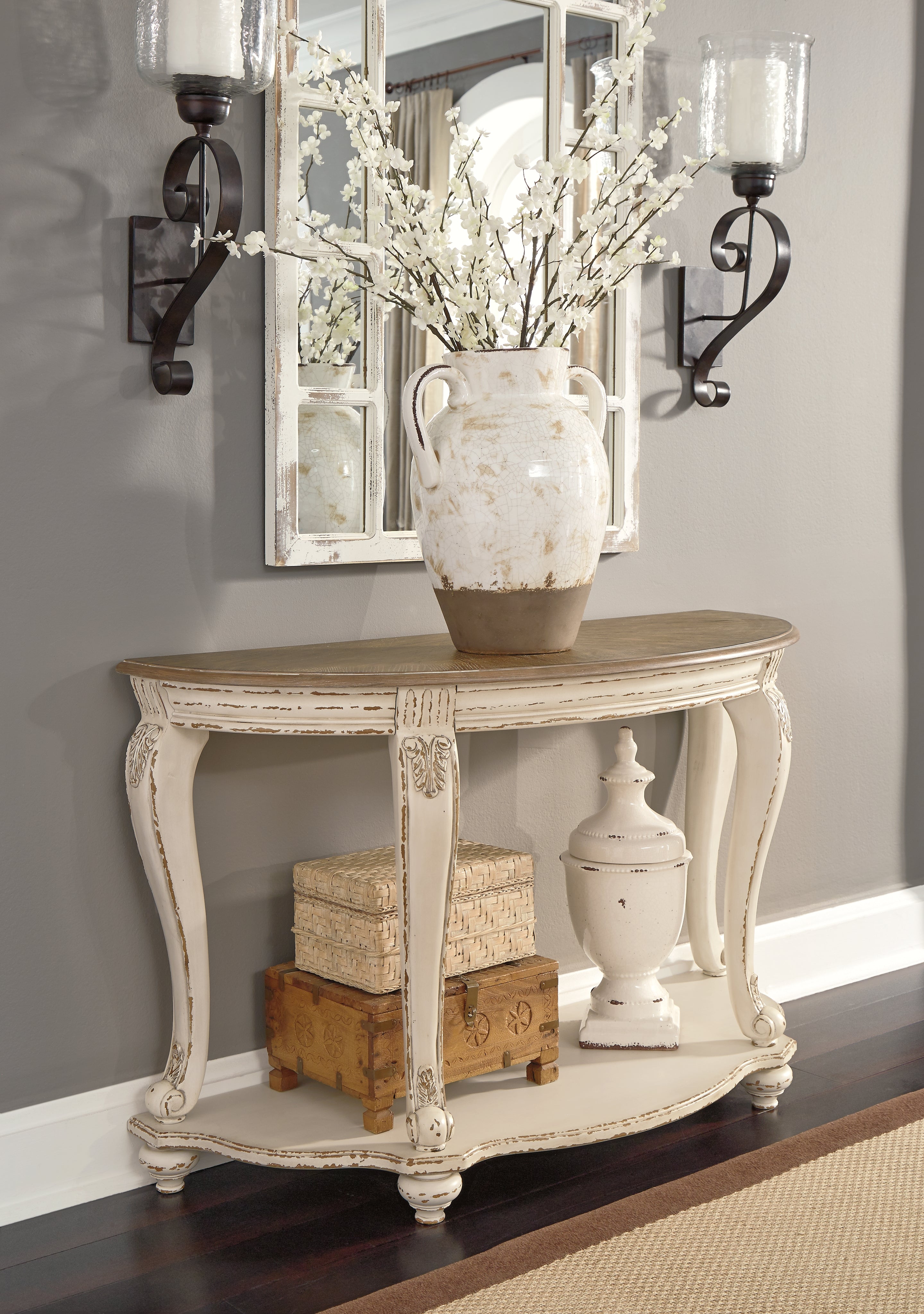 Ashley Furniture - REALYN SOFA TABLE - Light Brown Wood - Tables - Additional View 7