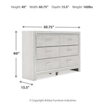 Ashley Furniture - Altyra White Dresser - Wood - Dresser & Mirror - Additional View 3