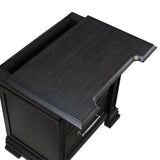 Elements International - KINGS COURT BLACK NIGHTSTAND - Wood - Nightstands - Additional View 8