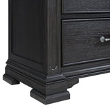 Elements International - KINGS COURT BLACK NIGHTSTAND - Wood - Nightstands - Additional View 9