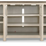 Ashley Furniture - BOLANBURG TWO-TONE EXTRA LARGE MEDIA CONSOLE - White Glass|Wood - TV Stands - Additional View 5