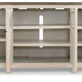 Ashley Furniture - BOLANBURG TWO-TONE EXTRA LARGE MEDIA CONSOLE - White Glass|Wood - TV Stands - Additional View 5