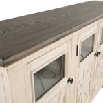 Ashley Furniture - BOLANBURG TWO-TONE EXTRA LARGE MEDIA CONSOLE - White Glass|Wood - TV Stands - Additional View 9