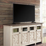 Ashley Furniture - BOLANBURG TWO-TONE EXTRA LARGE MEDIA CONSOLE - White Glass|Wood - TV Stands - Additional View 11
