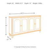 Ashley Furniture - MIRIMYN ANTIQUE WHITE DOOR ACCENT CABINET - Wood - Cabinets - Additional View 8