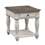 Liberty Furniture - MAGNOLIA MANOR RECTANGULAR END TABLE - White|Light Brown Wood - Tables - Additional View 2