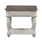 Liberty Furniture - MAGNOLIA MANOR RECTANGULAR END TABLE - White|Light Brown Wood - Tables - Additional View 3