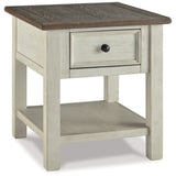 Ashley Furniture - BOLANBURG END TABLE - White Wood - Tables