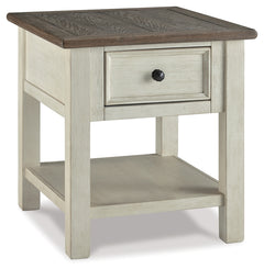 Ashley Furniture - BOLANBURG END TABLE - White Wood - Tables