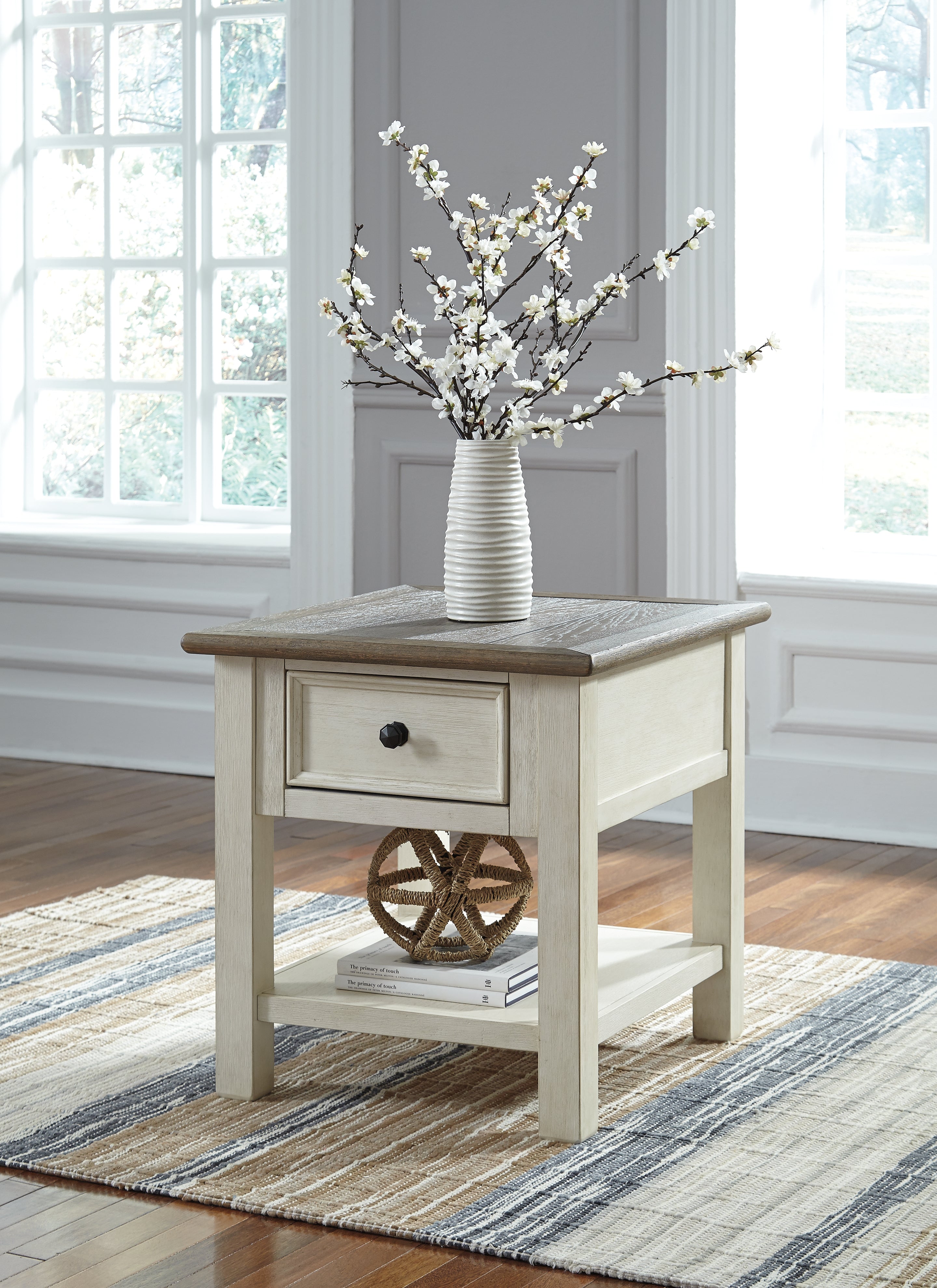 Ashley Furniture - BOLANBURG END TABLE - White Wood - Tables - Additional View 1