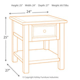 Ashley Furniture - BOLANBURG END TABLE - White Wood - Tables - Additional View 2