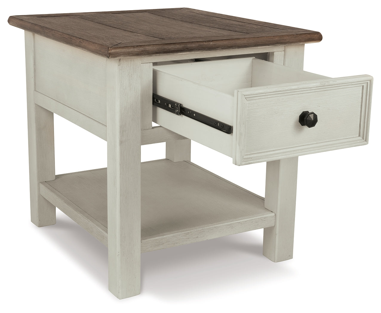 Ashley Furniture - BOLANBURG END TABLE - White Wood - Tables - Additional View 3