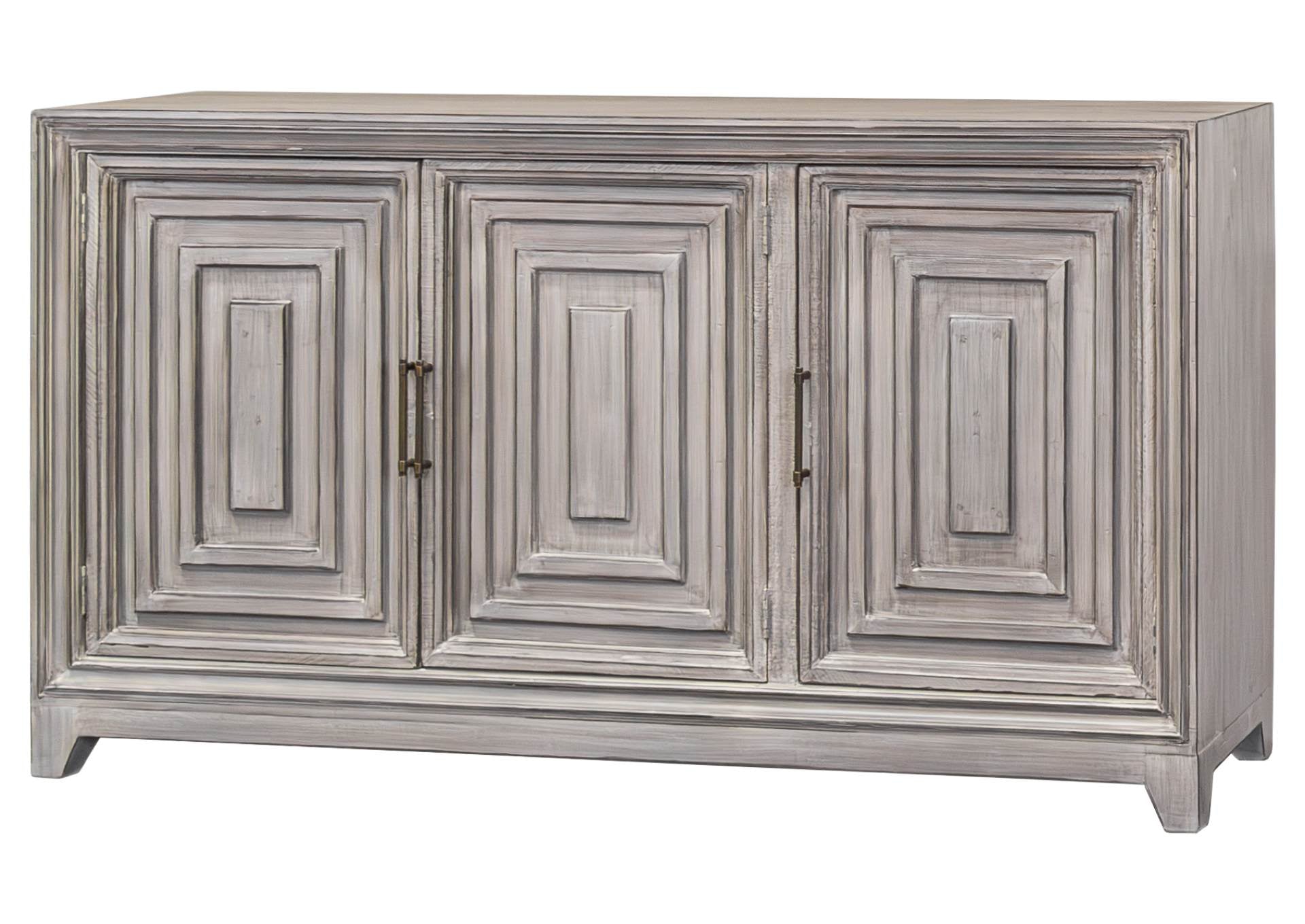 Grace Costell 3 Door Console - Gray