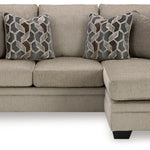 Ashley Furniture - Stonemeade Sofa Chaise - Taupe - Light Brown Fabric - Sofas