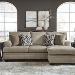 Ashley Furniture - Stonemeade Sofa Chaise - Taupe - Light Brown Fabric - Sofas - Additional View 1