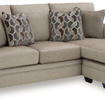 Ashley Furniture - Stonemeade Sofa Chaise - Taupe - Light Brown Fabric - Sofas - Additional View 2