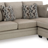 Ashley Furniture - Stonemeade Sofa Chaise - Taupe - Light Brown Fabric - Sofas - Additional View 2
